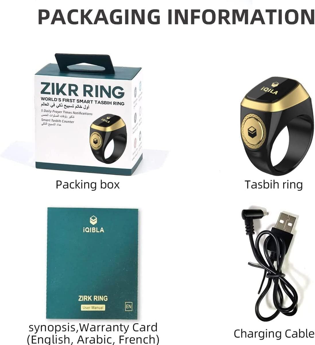 Smart Tasbih Zikr Ring