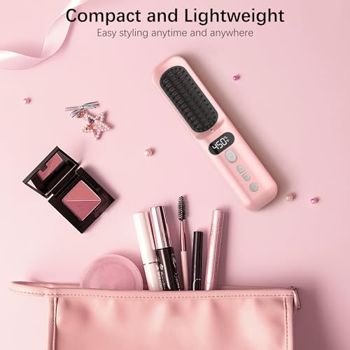 Cordless 2-in-1 Hair Straightener Brush